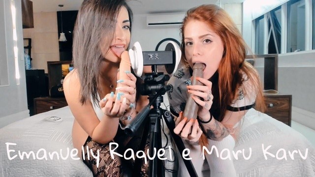 ASMR 3DIO Blowjob Emanuelly Raquel And Marukarv Brazilian Girls ORAL BBC Brazilian Porn