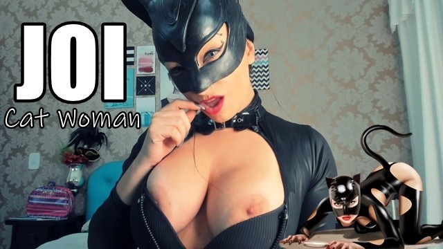 Jerk Off Challenge Cosplay Cat Woman BIG BOOBS - Desafio da Punheta Brazilian Porn